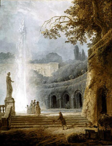 The Fountain by Hubert Robert, hand-painted oil painting reproduction