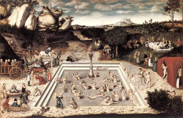 The Fountain of Youth by Lucas Cranach the Elder, hand-painted oil painting reproduction