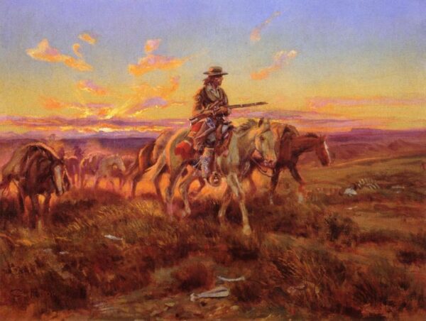 The Free Trader by Charles Marion Russell, hand-painted oil painting reproduction