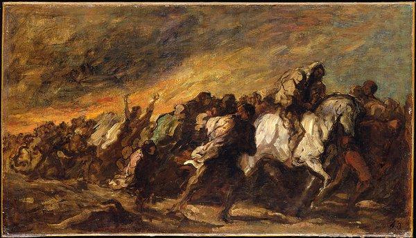 The Fugitives by Honoré Daumier, hand-painted oil reproduction