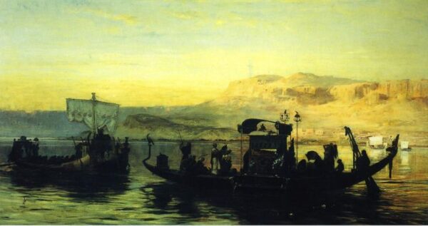 The Funeral of the Mummy by Frederick Arthur Bridgman, hand-painted oil painting reproduction