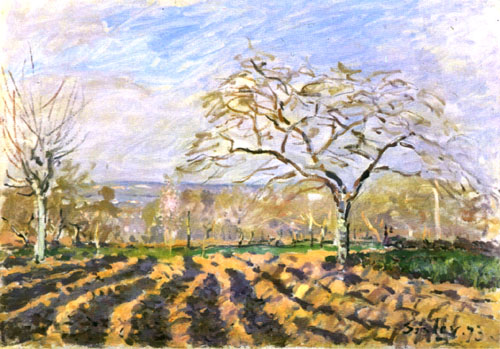The Furrows by Alfred Sisley, hand-painted oil reproduction