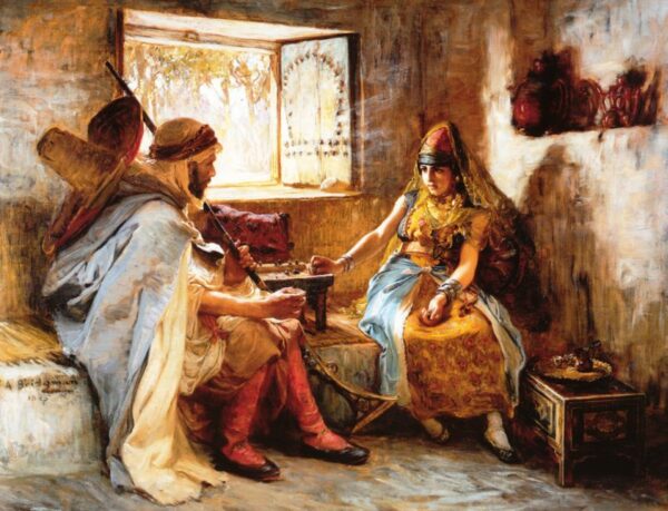 The Game of Chance by Frederick Arthur Bridgman, hand-painted oil painting reproduction