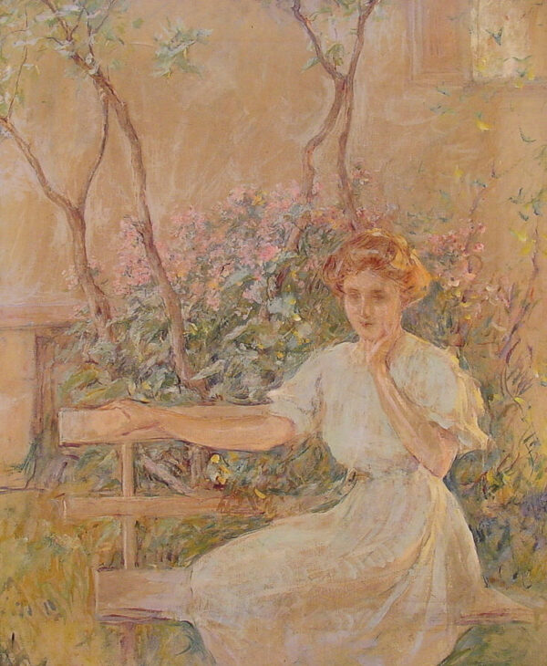 The Garden Seat by Robert Reid, hand-painted oil painting reproduction