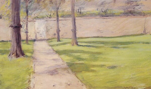 The Garden Wall by William Merritt Chase, hand-painted oil painting reproduction
