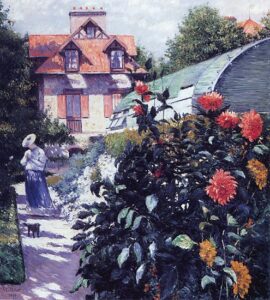 The Garden at Petit Gennevilliers by Gustave Caillebotte, hand-painted oil painting reproduction