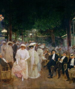 The Gardens of Paris or The Beauties of the Night 1905 by Jean Béraud, hand-painted oil painting reproduction