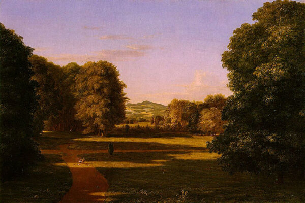The Gardens of the Van Rensselaer Manor House by Thomas Cole, hand-painted oil painting reproduction
