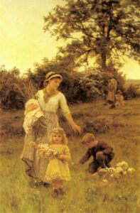 The Garland by Frederick Morgan, hand-painted oil painting reproduction