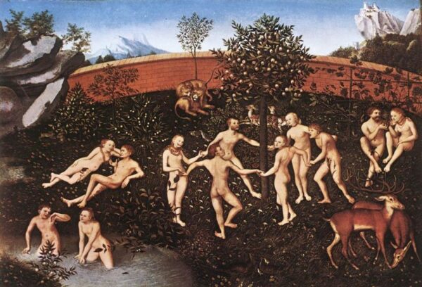 The Golden Age by Lucas Cranach the Elder, hand-painted oil painting reproduction