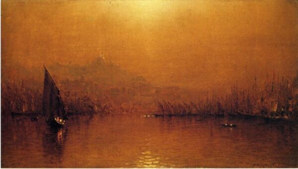The Golden Horn by Sanford Robinson Gifford, hand-painted oil painting reproduction