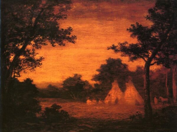 The Golden Hour by Ralph Albert Blakelock, hand-painted oil painting reproduction