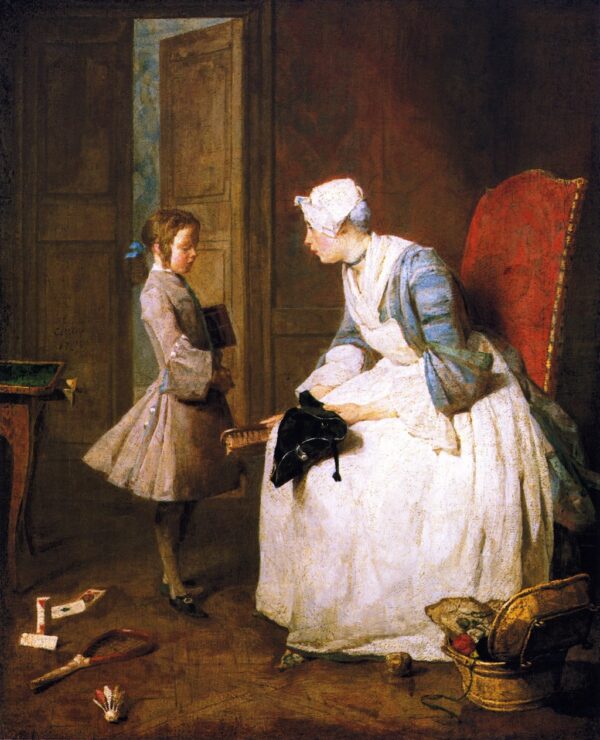 The Governess by Jean-Baptiste-Siméon Chardin, hand-painted oil painting reproduction