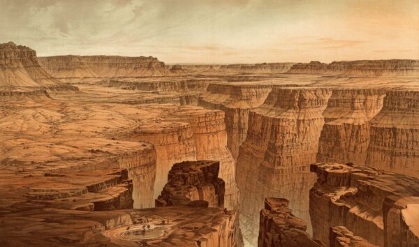 The Grand Canyon at the Foot of the Toroweap by William Henry Holmes, hand-painted oil painting reproduction
