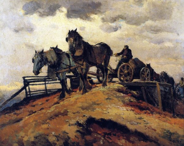 The Gravel Pit by Mathias J Alten, hand-painted oil painting reproduction