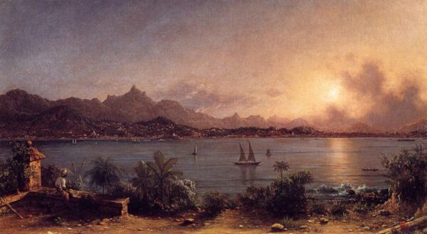The Harbor at Rio de Janiero by Martin Johnson Heade, hand-painted oil painting reproduction