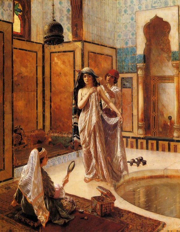 The Harem Bath by Rudolf Ernst, hand-painted oil painting reproduction