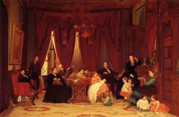 The Hatch Family by Eastman Johnson, hand-painted oil painting reproduction