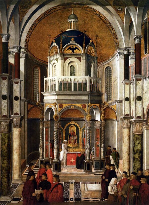 The Healing of Pietro dei Ludovici by Gentile Bellini, hand-painted oil painting reproduction