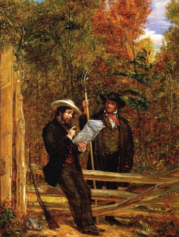 The Herald in the Country by William Sidney Mount, hand-painted oil painting reproduction