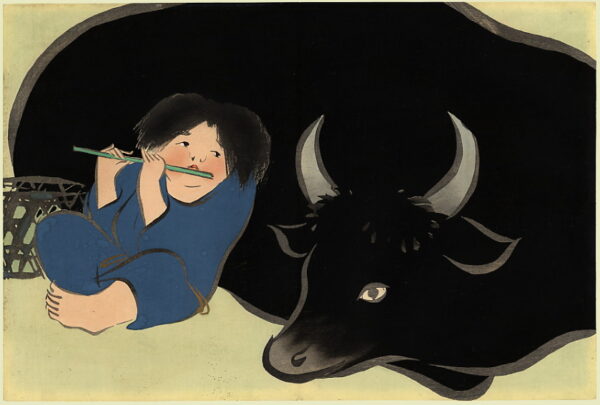 The Herdboy by Kamisaka Sekka, hand-painted oil painting reproduction