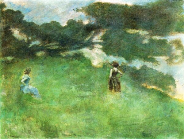 The Hermit Thrus by Thomas Wilmer Dewing, hand-painted oil painting reproduction