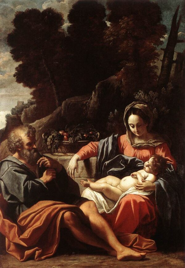 The Holy Family by Sisto Badalocchio, hand-painted oil painting reproduction
