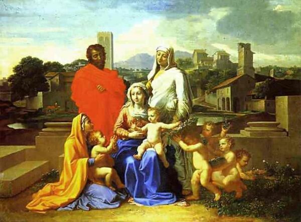The Holy Family by Nicolas Poussin, hand-painted oil painting reproduction