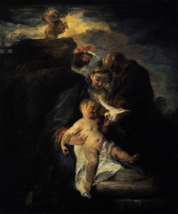The Holy Family by Antoine Watteau, hand-painted oil painting reproduction