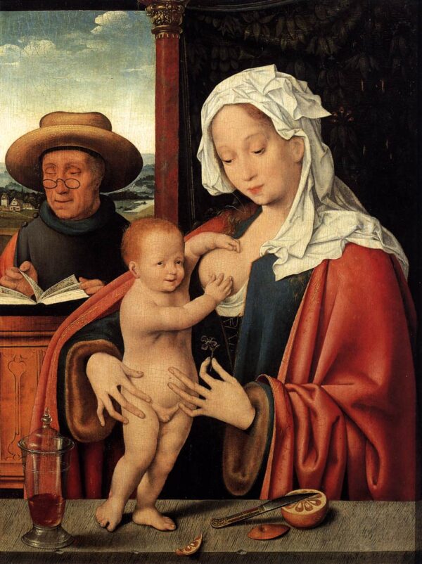 The Holy Family b by Joos van Cleve, hand-painted oil painting reproduction