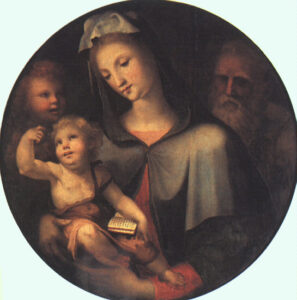 The Holy Family with Young Saint John v by Domenico Beccafumi, hand-painted oil painting reproduction
