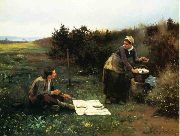 The Honeymoon Breakfast by Daniel Ridgway Knight, hand-painted oil painting reproduction