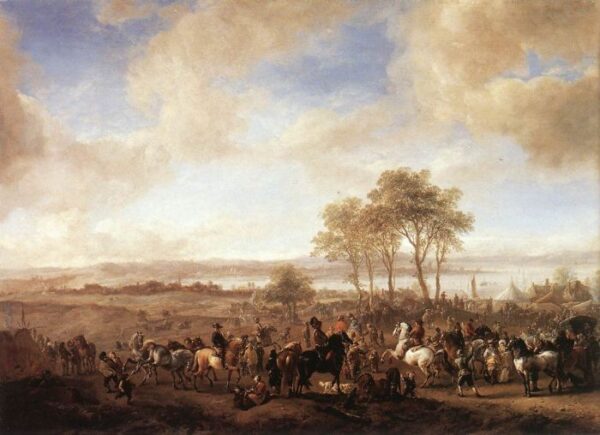 The Horse Fair by Philips Wouwerman, hand-painted oil painting reproduction