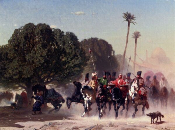 The Horse Guard by Alberto Pasini, hand-painted oil painting reproduction