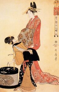 The Hour Of The Cock by Kitagawa Utamaro, hand-painted oil painting reproduction