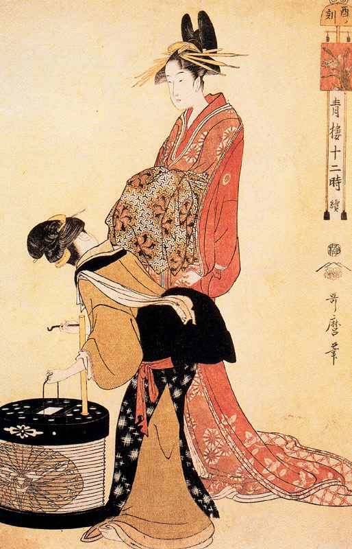 The Hour Of The Cock by Kitagawa Utamaro, hand-painted oil reproduction