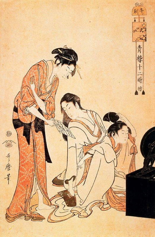The Hour Of The Horse by Kitagawa Utamaro, hand-painted oil reproduction
