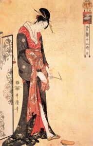 The Hour Of The Ox by Kitagawa Utamaro, hand-painted oil painting reproduction