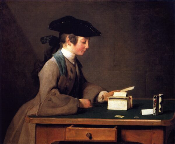The House of Cards by Jean-Baptiste-Siméon Chardin, hand-painted oil painting reproduction