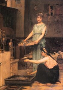 The Household Gods by John William Waterhouse, hand-painted oil painting reproduction