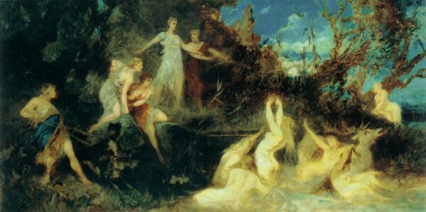 The Hunt of Diana (Study) by Hans Makart, hand-painted oil painting reproduction