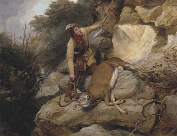 The Hunter’s Dilemma by Arthur Fitzwilliam Tait, hand-painted oil painting reproduction