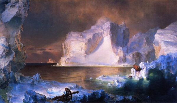 The Icebergs by Frederic Edwin Church, hand-painted oil painting reproduction