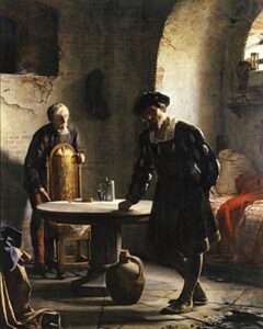 The Imprisoned Danish King Christian II by Carl Heinrich Bloch, hand-painted oil painting reproduction