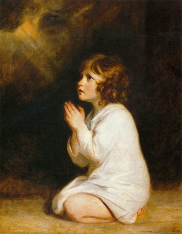 The Infant Samuel by Joshua Reynolds, hand-painted oil painting reproduction
