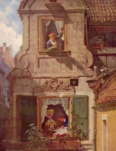 The Intercepted Love Letter by Carl Spitzweg, hand-painted oil painting reproduction