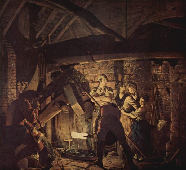 The Iron Forge by Joseph Wright, hand-painted oil painting reproduction