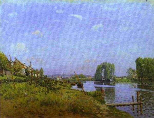 The Island of Saint-Denis by Alfred Sisley, hand-painted oil painting reproduction