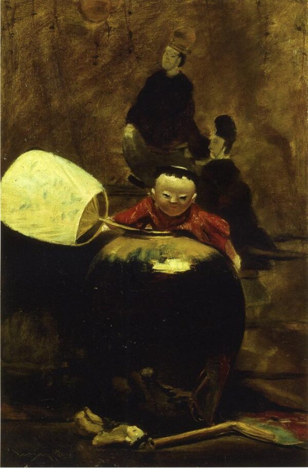 The Japanese Doll by William Merritt Chase, hand-painted oil painting reproduction