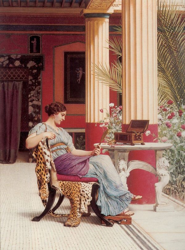 The Jewel Casket by John William Godward, hand-painted oil painting reproduction